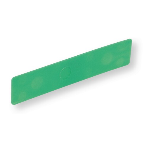 Cale plastique plate vert larg.20 x long.100 x épais.1mm